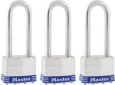 Outdoor Keyed Padlock, 1-3/4-in Wide x 2-1/2-in Shackle Keyed Alike (3-Pack)