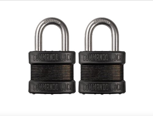 High Security Keyed Padlock, 1-3/4-in Wide x 1-1/8-in Shackle (2-Pack)