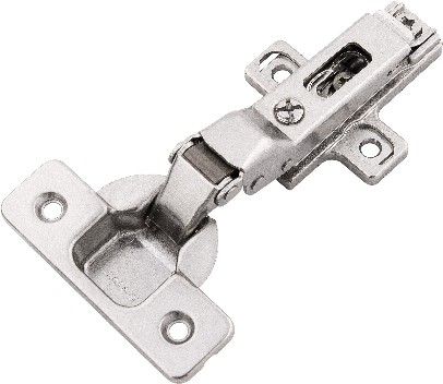 110-Degree Half Overlay Concealed Self-Closing Polished Nickel Cabinet Hinge, 5 Pair(s) 10 -Pieces