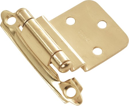 170-Degree 3/8-in Inset Flush Concealed Self-Closing Polished Brass Cabinet Hinge, 25 Pair(s) 50 -Pieces