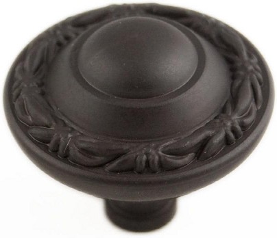 Oil-rubbed bronze Round Traditional Cabinet Knob