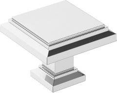 Appoint 1-1/4-in Polished Chrome Square Traditional Cabinet Knob