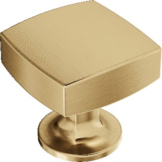Everett 1-1/4-in Champagne Bronze Square Contemporary Cabinet Knob