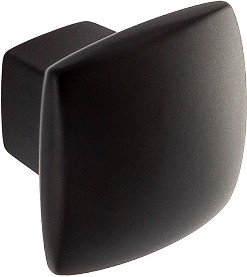 Boise 1-1/4-in Matte Black Square Transitional Cabinet Knob