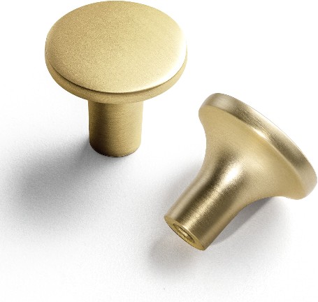 1-9/64-in Light Brushed Brass Novelty Modern Cabinet Knob 6 -Pack