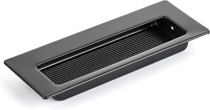 Matte Black Rectangular Recessed Drawer Pulls