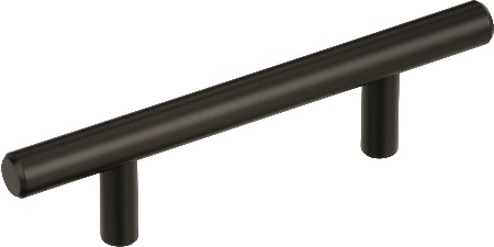 Bar Pulls 3-in , 76mm Center to Center Black Bronze Cylindrical Bar Drawer Pull 10 -Pack
