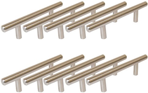 Truss 3-5/8-in , 96mm Center to Center Stainless Steel Cylindrical Bar Drawer Pulls 10 -Pack