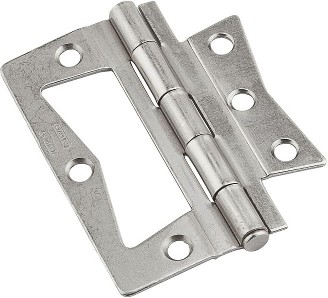 3-in Satin nickel Non-Mortise Bi-Fold Door Hinge 2 -Pack