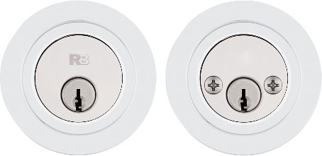 Contemporary Round Polished Chrome Double Cylinder Deadbolt