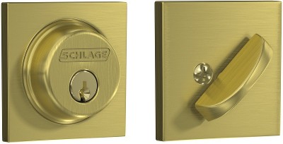 Single Cylinder Satin Brass Single Cylinder Deadbolt
