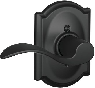 F170 Acc/Cam LH Accent - Camelot Matte Black Interior Hall/Closet Dummy Door Handle