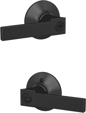 Northbrook - Plymouth Matte Black Exterior Keyed Entry Door Handle