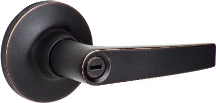 Sure-Loc Door Hardware Cedar Vintage Bronze Interior Bed/Bath Privacy Door Handle