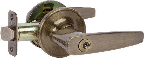 Delaney Callan Antique Brass Exterior Keyed Entry Door Handle