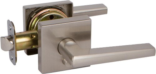 Vida Satin Nickel Interior/Exterior Bed/Bath Privacy Door Handle