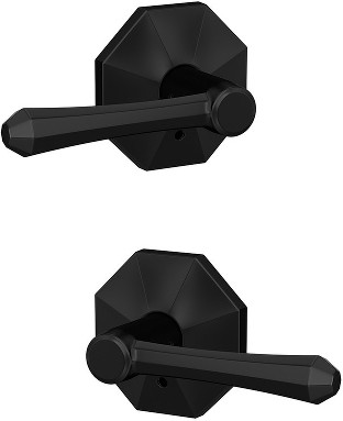 Custom Dempsey - Rosewood Matte Black Interior or Hall/Closet Dummy Door Handle