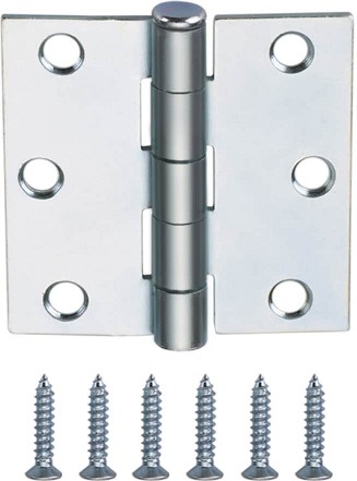 2-1/2-in H Square Silver Mortise Interior/Exterior Door Hinge