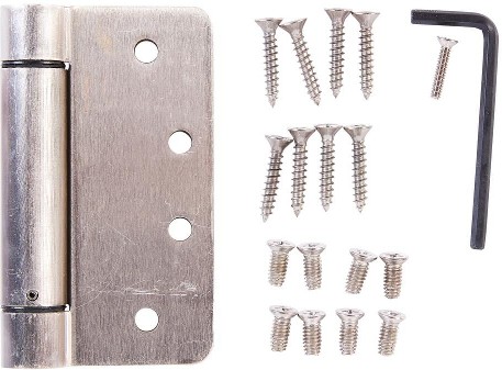 4-in H x 1/4-in Radius Silver Barrel Exterior Door Hinge