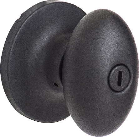 Sure-Loc Door Hardware Arapaho Flat Black Interior Bed/Bath Privacy Door Knob