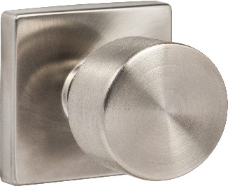 Ridgecrest Modern Bergen-Square Satin Stainless Interior Hall/Closet Dummy Door Knob