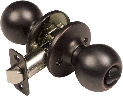 Ball Ball Oil Rubbed Bronze Interior Bed/Bath Privacy Door Knob