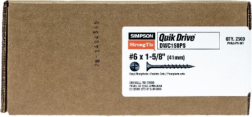 #6 x 1-5/8-in Collated Bugle Coarse Thread Drywall Screws 12.8-lb ( 2500 -Pack )