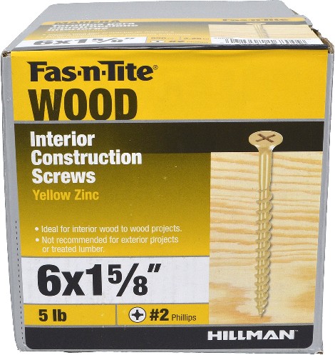 #6 x 1-5/8-in Yellow zinc Interior Wood screws (