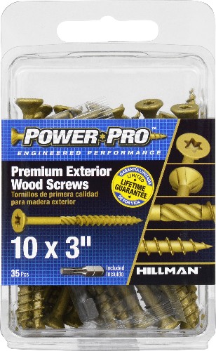 #10 x 3-in Epoxy Exterior Wood screws ( 35 -Per Box )