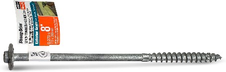 Strong-Drive SDWH Timber-Hex 3/8-in x 8-in Hot-dipped galvanized Exterior Structural wood screws (