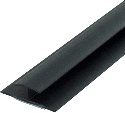 H Channel Fits Material 1/4-in Thick Black ABS Divider Moulding 46-in Length (Pack of 2)
