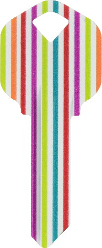 Multi-Colored Decorative Key Brass House/Entry Key Blank