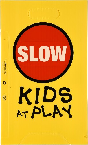 Slow Down - Kids at Play 20-in x 10-in Plastic Residential Sign