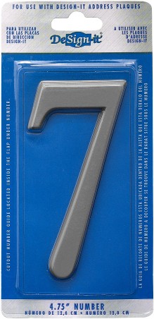 4-3/4-in Satin nickel Number 7