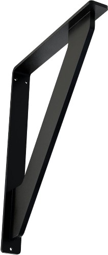 Traditional 7.5-in x 1.5-in x 10-in Black Wrought iron Countertop support bracket