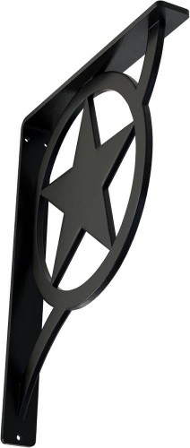 Austin 10-in x 1.5-in x 12-in Black Wrought Iron Countertop Support Bracket