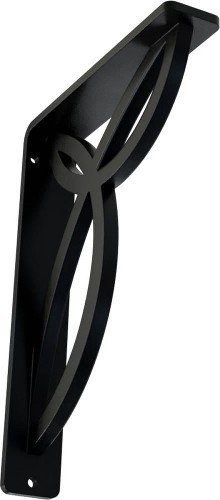 Versailles 5.5-in x 1.5-in x 8-in Black Wrought Iron Countertop Support Bracket