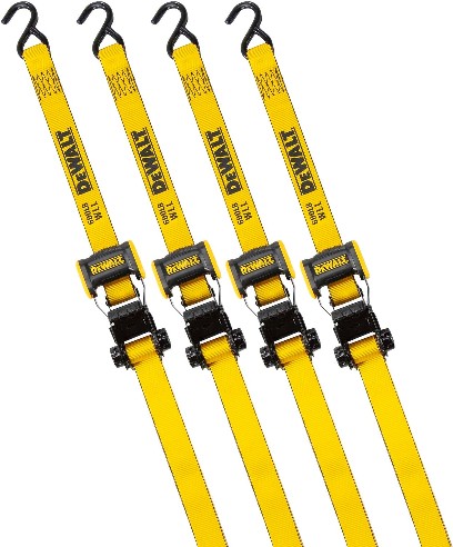 1-1/4-in x 12-ft Ratcheting Strap Tie Down with S-hook 1800-lb Break Strength (4-Pack)