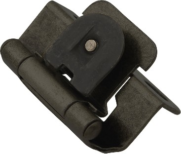 180-Degree 1/2-in Overlay 3/8-in Inset Semi-concealed Black Iron Cabinet Hinge, 10 Pair(s) 20 -Pieces