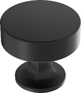 Everett 1-5/16-in Matte Black Round Contemporary Cabinet Knob
