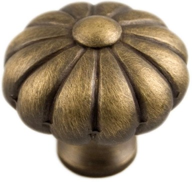 Antique English Round Traditional Cabinet Knob