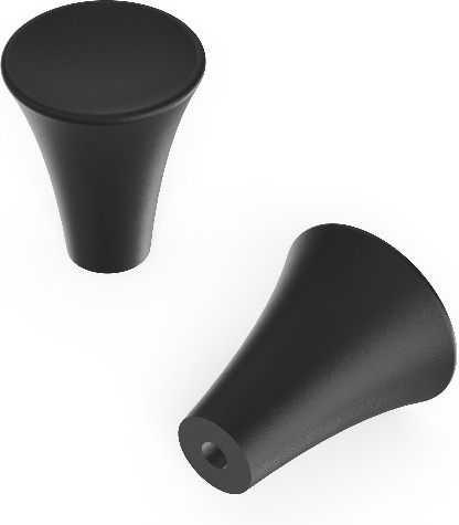 Maven 15/16-in Matte Black Conical Modern Cabinet Knob 10 -Pack