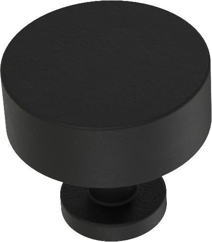 Siri 1-3/16-in Matte Black Round Modern Cabinet Knob