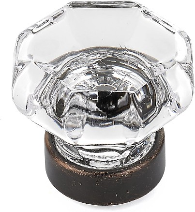 Montreuil 1-3/8-in Brushed Oil-Rubbed Bronze and Clear Novelty Transitional Cabinet Knob