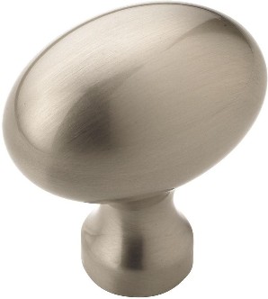 Vaile 1-3/8-in Satin Nickel Oval Contemporary Cabinet Knob 25 -Pack