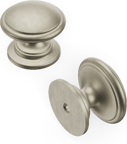 Williamsburg 1-1/4-in Satin Nickel Mushroom Farmhouse Cabinet Knob 10 -Pack