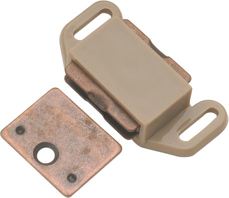 50.8-mm Brown Magnetic catch Cabinet Latch 25 -Pack