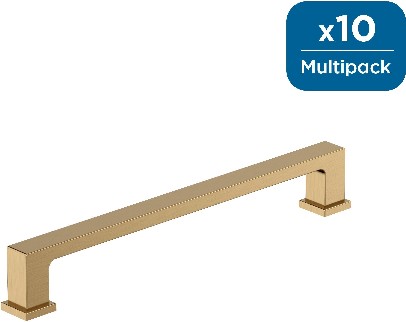 Bridgeport 6-5/16-in , 160mm Center to Center Champagne Bronze Cylindrical Bar Drawer Pull 10 -Pack