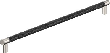 Esquire 24-in , 608mm Center to Center Polished Nickel/Gunmetal Cylindrical Bar Appliance Pull