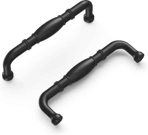 Williamsburg 3-3/4-in , 96mm Center to Center Matte Black Arch Handle Drawer Pulls 10 -Pack